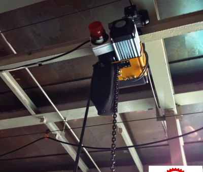 งานติดตั้งรอกโซ่ไฟฟ้า Yale Electric Chain Hoist Model CPVF 10-8 ขนาด 1 ตัน