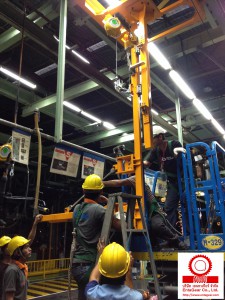 ติดตั้ง Atlas Copco Nut Runner BKT Trunnion ใน Assembly Line