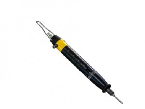 LUM02 PR04-1200 : Pneumatic, straight, shut-off screwdriver with push start and button reverse