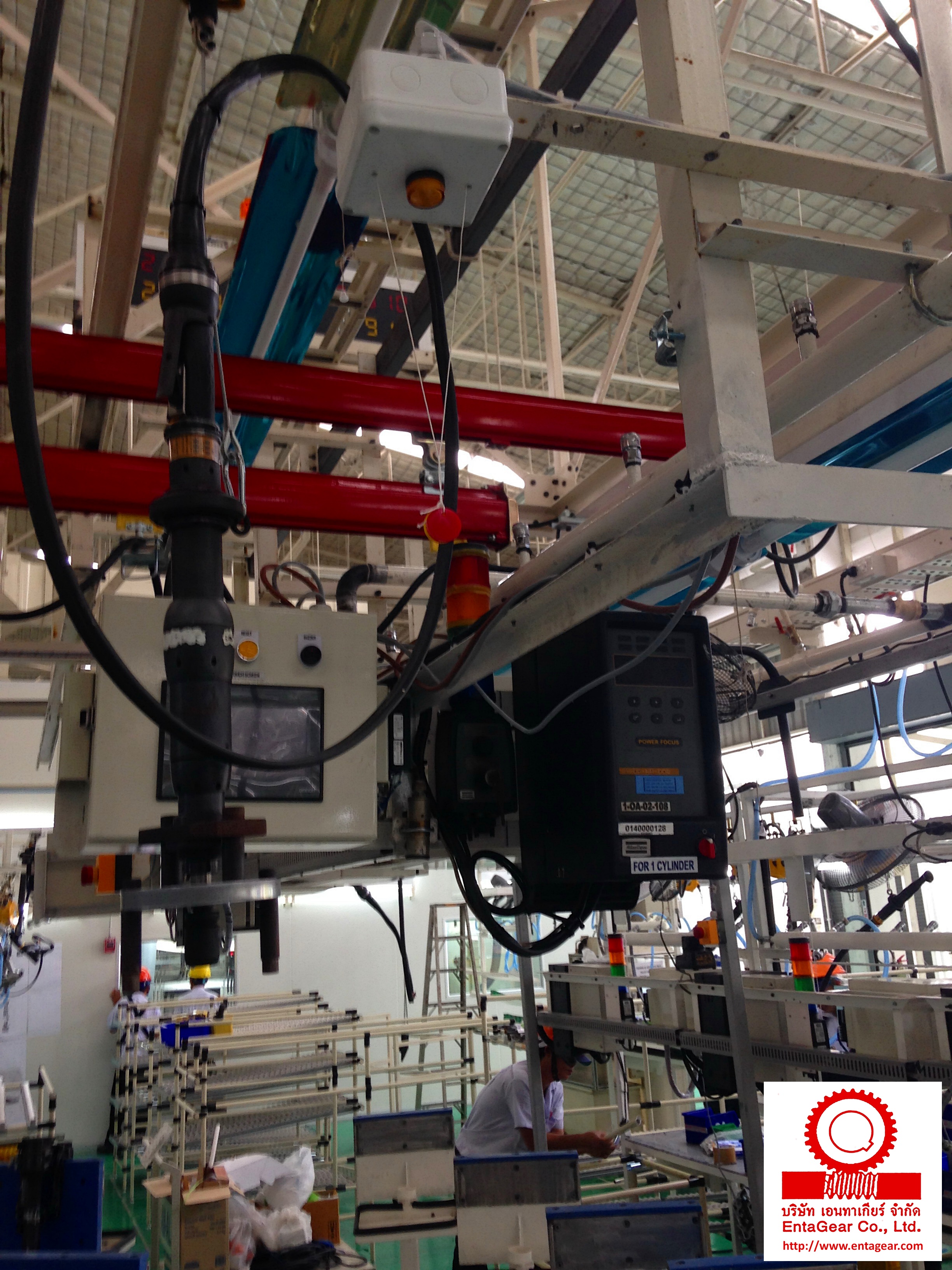 Electric Nutrunner Assembly Tools with PLC moving, relocation, and fully installed in the new assembly line.